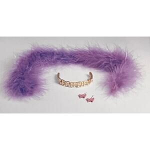 Fancy Nancy Doll Boa Tiara Earrings Beautiful Accessories Set for 13” Effanbee